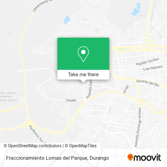 Mapa de Fraccionamiento Lomas del Parque