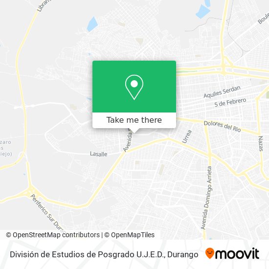 Mapa de División de Estudios de Posgrado U.J.E.D.