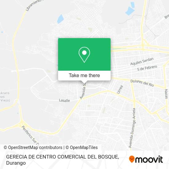 Mapa de GERECIA DE CENTRO COMERCIAL DEL BOSQUE