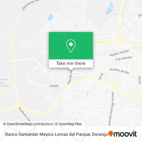 Banco Santander Mexico Lomas del Parque map