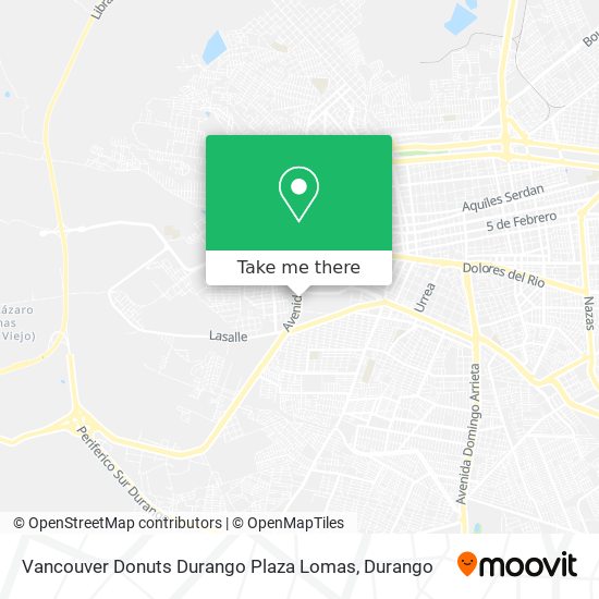 Vancouver Donuts Durango Plaza Lomas map