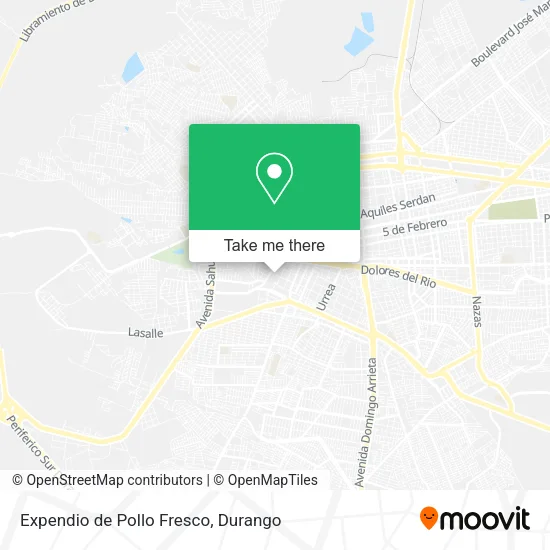 Mapa de Expendio de Pollo Fresco