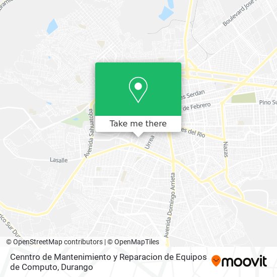 Cenntro de Mantenimiento y Reparacion de Equipos de Computo map