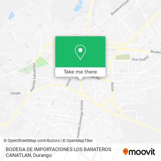 Mapa de BODEGA DE IMPORTACIONES LOS BARATEROS CANATLAN