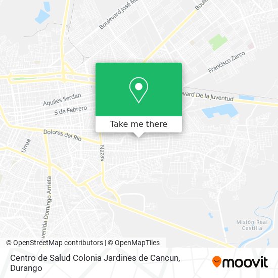 Centro de Salud Colonia Jardines de Cancun map