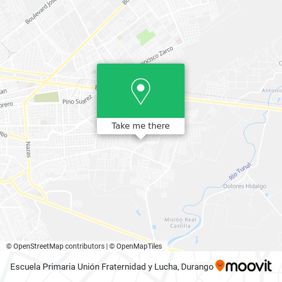Mapa de Escuela Primaria Unión Fraternidad y Lucha