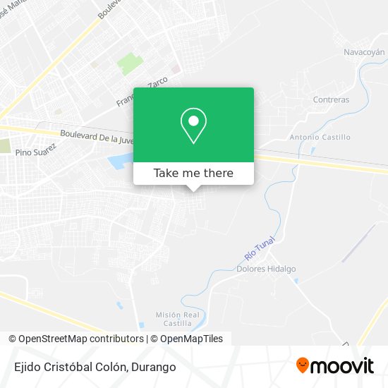 Ejido Cristóbal Colón map