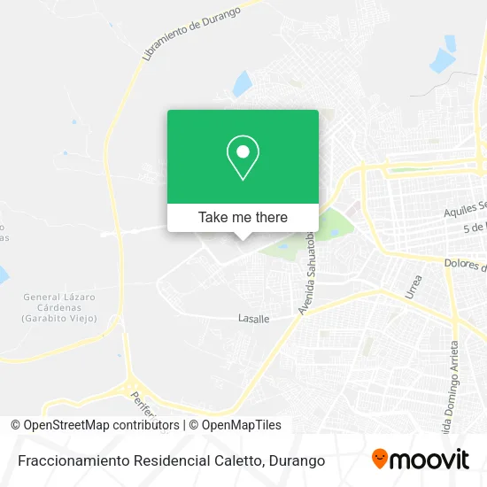 Mapa de Fraccionamiento Residencial Caletto
