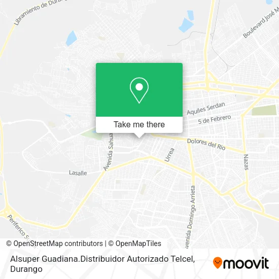 Mapa de Alsuper Guadiana.Distribuidor Autorizado Telcel
