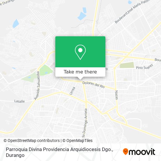 Mapa de Parroquia Divina Providencia Arquidiocesis Dgo.