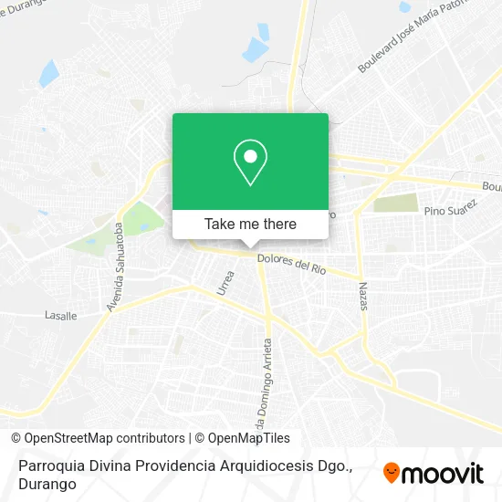 Mapa de Parroquia Divina Providencia Arquidiocesis Dgo.