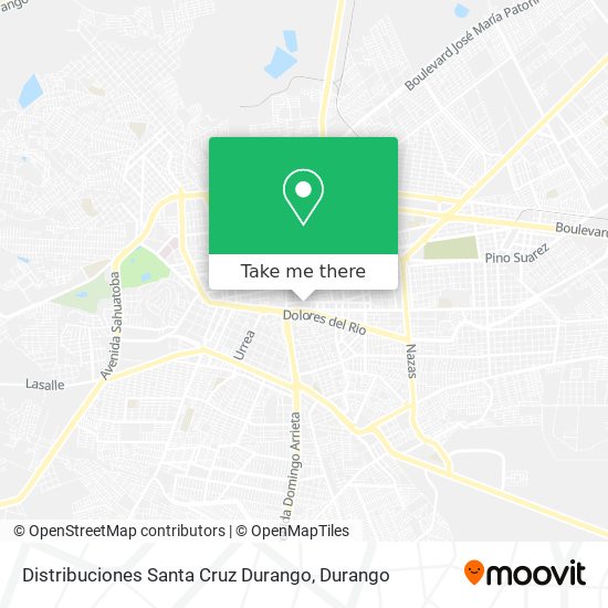 Distribuciones Santa Cruz Durango map