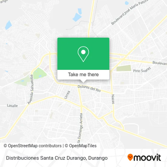 Mapa de Distribuciones Santa Cruz Durango