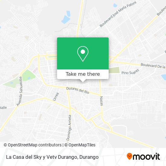 Mapa de La Casa del Sky y Vetv Durango
