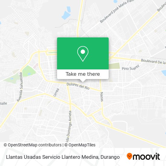 Mapa de Llantas Usadas Servicio Llantero Medina