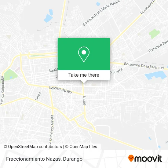 Mapa de Fraccionamiento Nazas