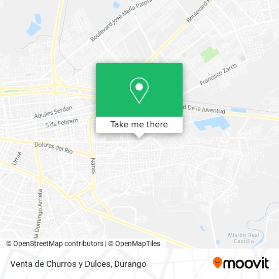 Mapa de Venta de Churros y Dulces