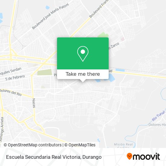 Mapa de Escuela Secundaria Real Victoria