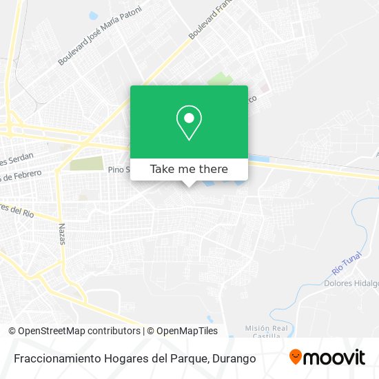 Fraccionamiento Hogares del Parque map