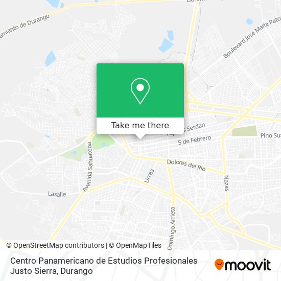 Centro Panamericano de Estudios Profesionales Justo Sierra map