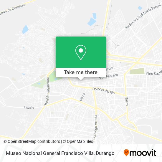 Mapa de Museo Nacional General Francisco Villa
