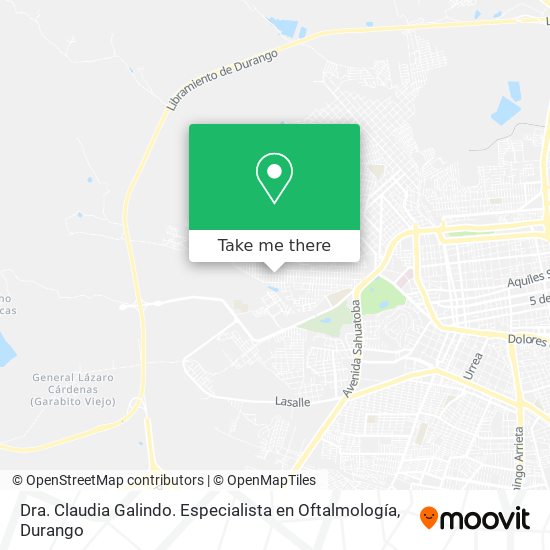 Dra. Claudia Galindo. Especialista en Oftalmología map