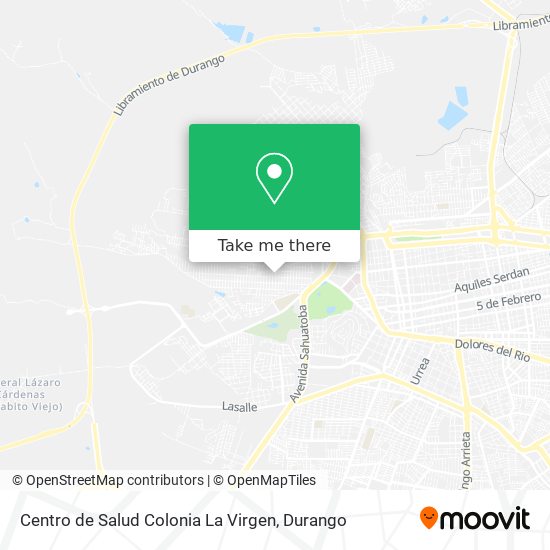 Mapa de Centro de Salud Colonia La Virgen