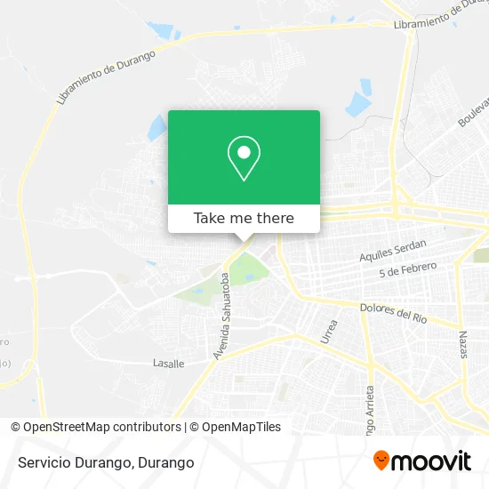 Servicio Durango map