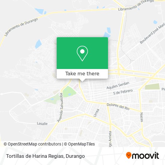 Tortillas de Harina Regias map