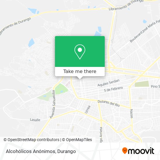 Alcohólicos Anónimos map