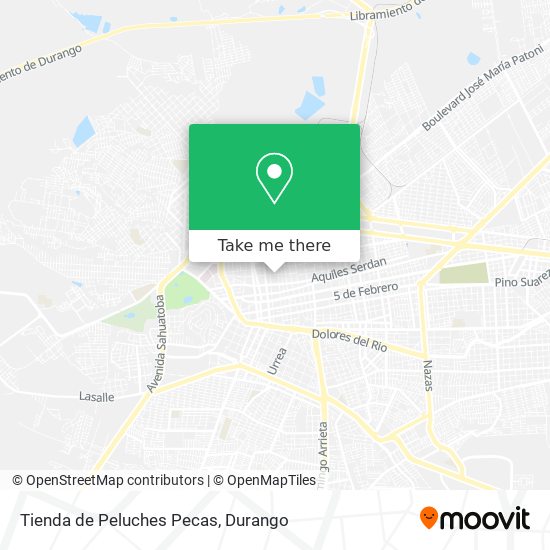 Tienda de Peluches Pecas map
