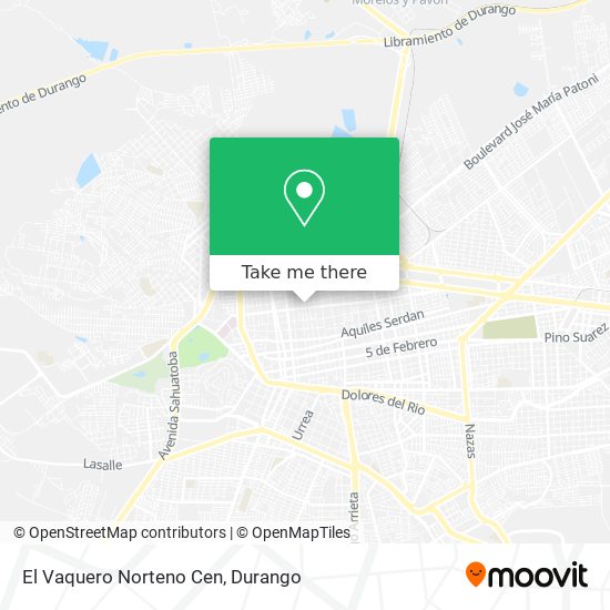 El Vaquero Norteno Cen map