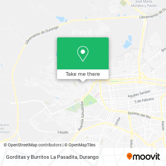 Gorditas y Burritos La Pasadita map