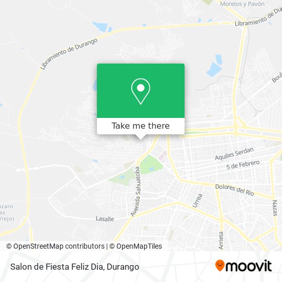 Mapa de Salon de Fiesta Feliz Dia