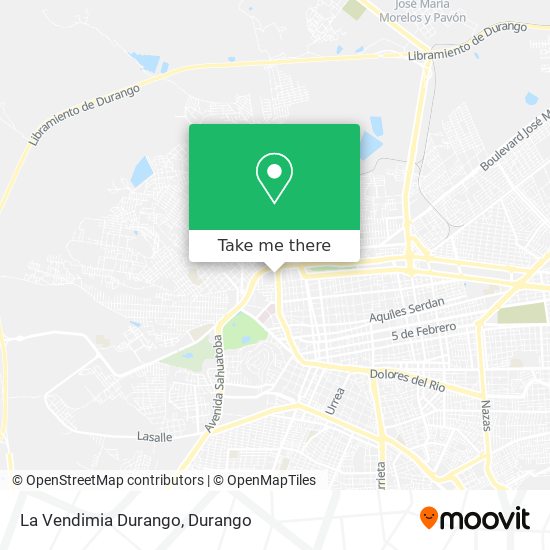 La Vendimia Durango map