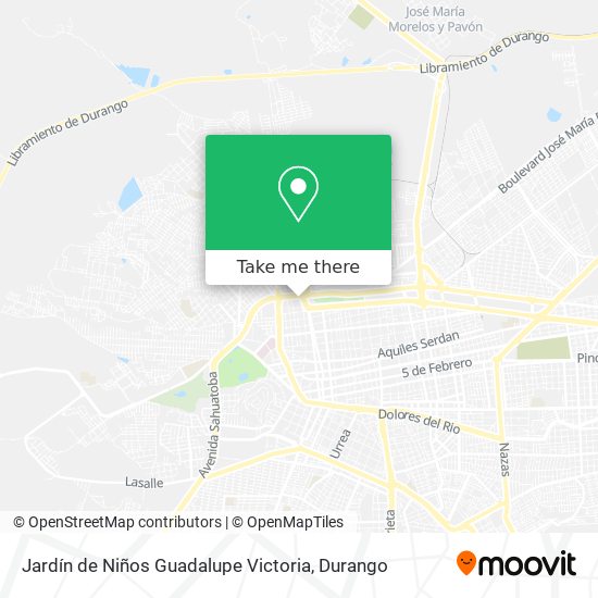 Mapa de Jardín de Niños Guadalupe Victoria