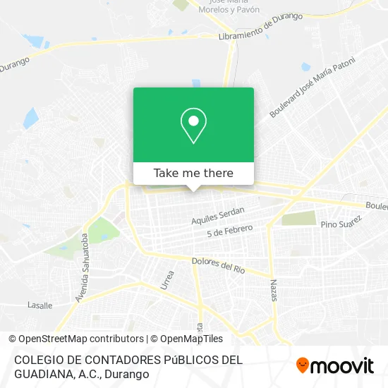 COLEGIO DE CONTADORES PúBLICOS DEL GUADIANA, A.C. map