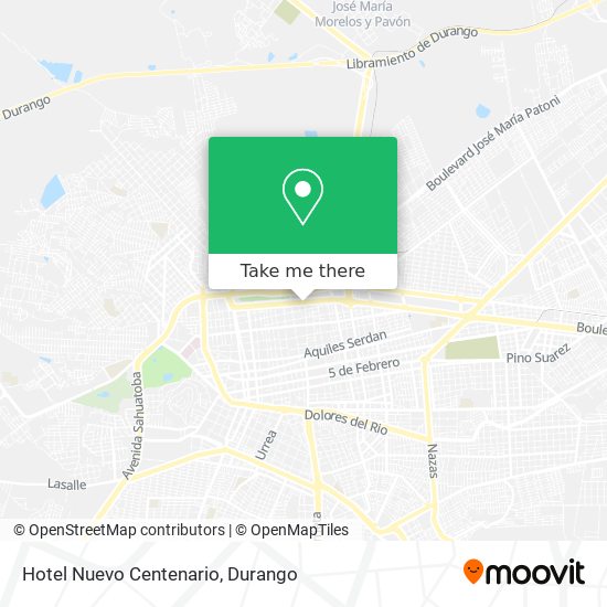 Hotel Nuevo Centenario map