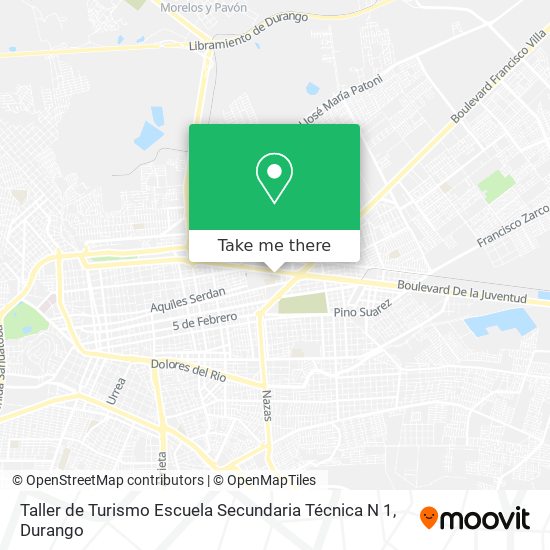 Taller de Turismo Escuela Secundaria Técnica N 1 map
