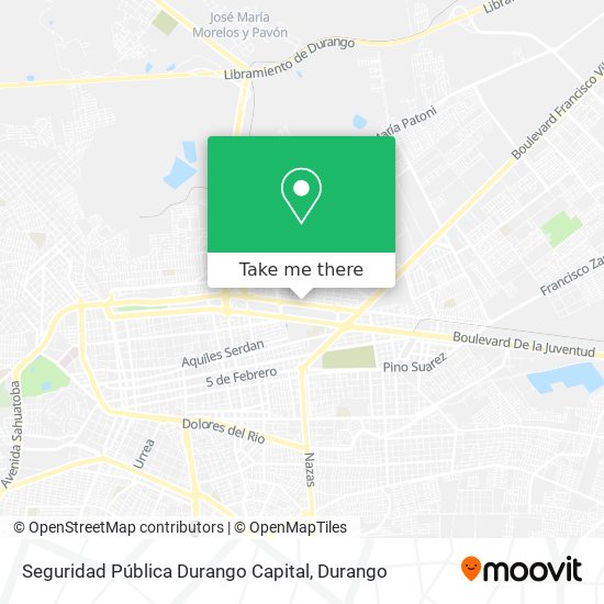 Mapa de Seguridad Pública Durango Capital