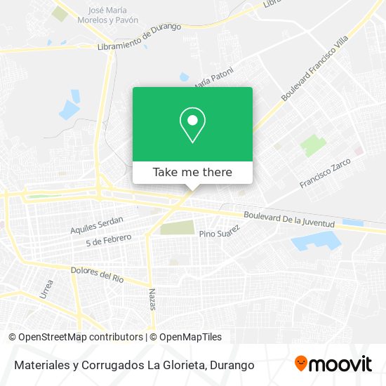 Mapa de Materiales y Corrugados La Glorieta