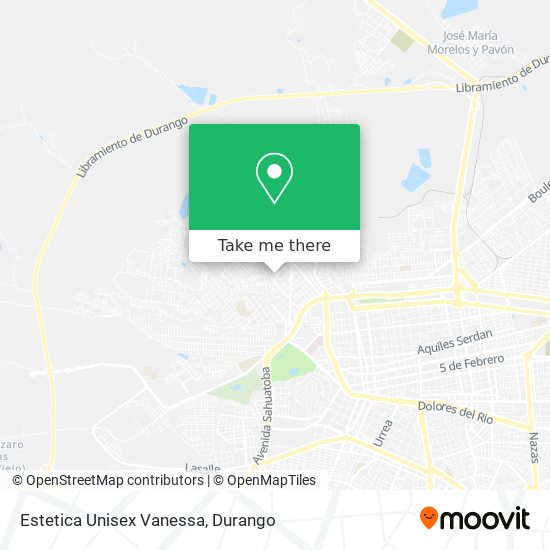 Mapa de Estetica Unisex Vanessa