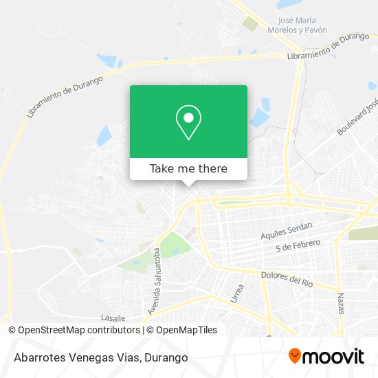 Mapa de Abarrotes Venegas Vias
