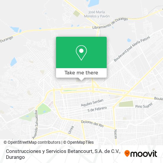 Construcciones y Servicios Betancourt, S.A. de C.V. map