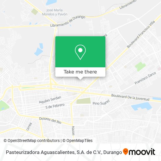 Mapa de Pasteurizadora Aguascalientes, S.A. de C.V.