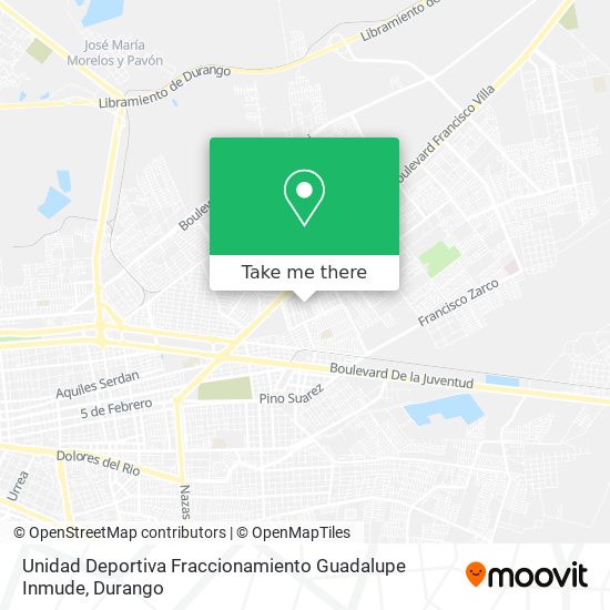Unidad Deportiva Fraccionamiento Guadalupe Inmude map