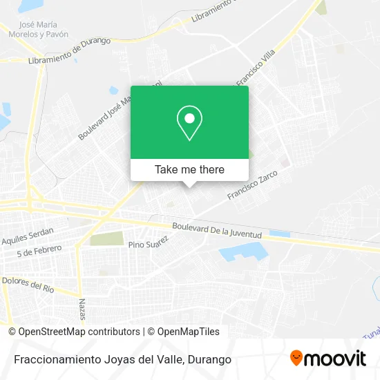Mapa de Fraccionamiento Joyas del Valle