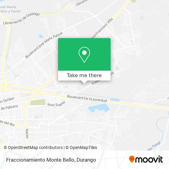 Mapa de Fraccionamiento Monte Bello