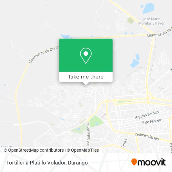 Tortilleria Platillo Volador map