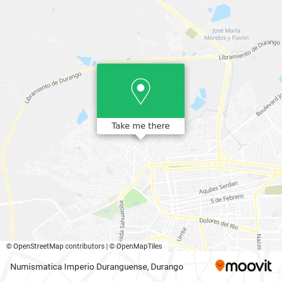 Mapa de Numismatica Imperio Duranguense